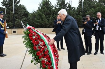 Mattarella Şəhidlər xiyabanını ziyarət etdi - FOTO