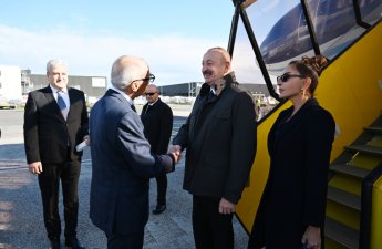 Azərbaycan Prezidenti İlham Əliyev Danimarkaya işgüzar səfərə gedib - FOTO