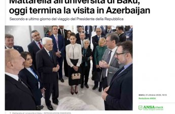 İtaliya mətbuatı Sercio Mattarellanın Azərbaycana səfərini diqqətdə saxlayıb - FOTO