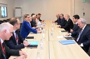 Президент Азербайджана встретился с Антониу Коштой и Урсулой фон дер Ляйен-ФОТО