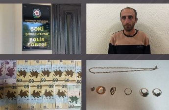 Şəkidə bərbər qonşuda oğurluğa getdiyi evi yandırdı
