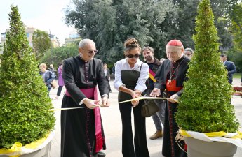 Vatikanda Mehriban Əliyevanın iştirakı ilə Müqəddəs Komodilya katakombalarının bərpası layihəsinin açılışı olub - FOTO