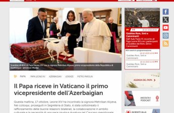 Vatikan və İtaliya mətbuatı Mehriban Əliyevanın Roma Papası ilə görüşünü geniş işıqlandırıb - FOTO