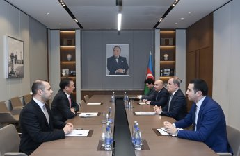 Ceyhun Bayramov TDT baş katibini qəbul edib - FOTO