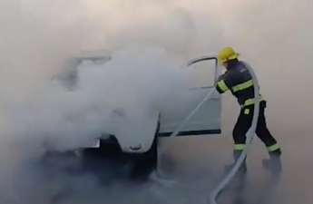 Salyanda “Haval” markalı maşın yandı