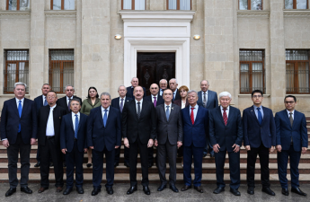 İlham Əliyev AMEA-nın 80 illik yubileyinə həsr olunmuş yığıncaqda çıxış etdi - FOTOLAR