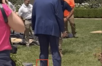 Trampın yeni fotolarında qəribə konturlar...- ABŞ liderinin sağlamlığında hansı problem var?..-FOTOLAR