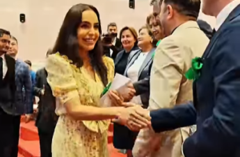 Leyla Əliyeva Avropa-Azərbaycan məktəbində - VİDEO