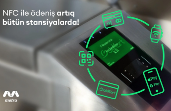 Bakı metrosunun bütün stansiyalarında yeni ödəniş üsulunun tətbiqinə başlanılıb