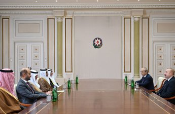 Prezident Ərəb Koordinasiya Qrupuna daxil olan üzv qurumların rəhbər şəxslərini qəbul etdi - FOTO