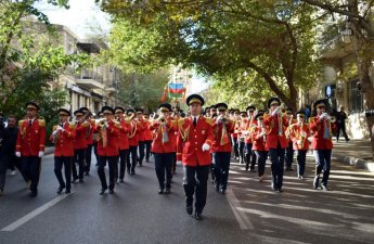 В Сумгайыте начался марш военнослужащих по случаю Дня Победы