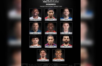 FIFA ilin ən yaxşı futbolçusu mükafatına namizədlərin siyahısını açıqladı