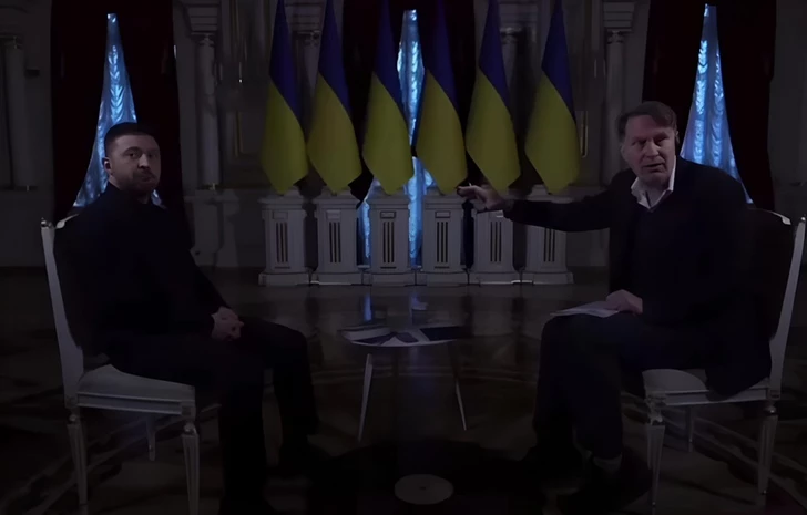 Во время интервью с Зеленским в Киеве внезапно отключился свет-ВИДЕО