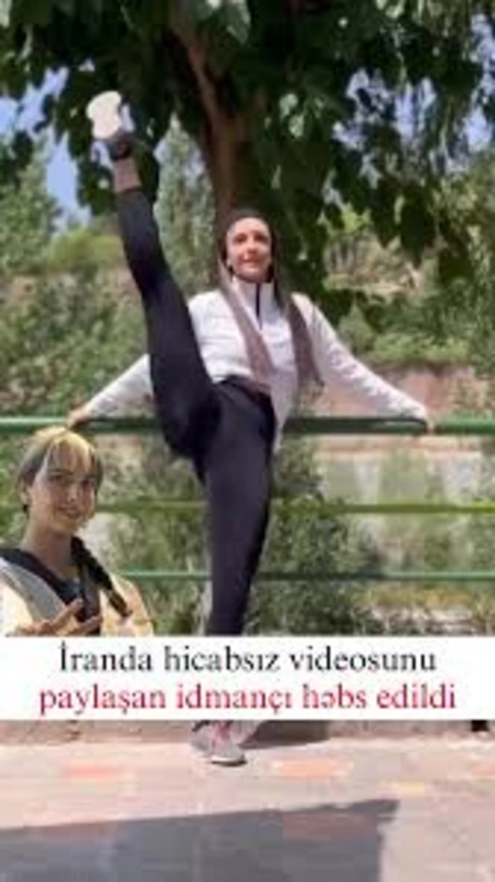 İdmançı qız hicabsız video çəkdirdiyi üçün həbs edildi - VİDEO