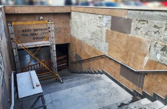 Metronun bu stansiyasında təmir başladı