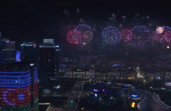 Daşkənddə dövlət başçılarının şərəfinə atəşfəşanlıq oldu