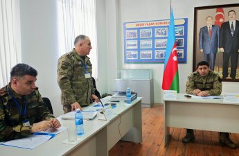 Mülki müdafiə qoşunlarının hərbi hissələri ilə birgə qərargah məşqi keçirildi - FOTO