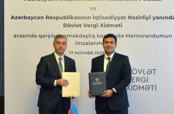 Hesablama Palatası və Vergi Xidməti arasında Anlaşma Memorandumu imzalanıb - FOTO