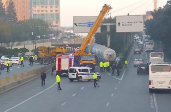 Moskva prospektində QƏZA - Sumqayıt istiqamətində hərəkət məhdudlaşdırıldı