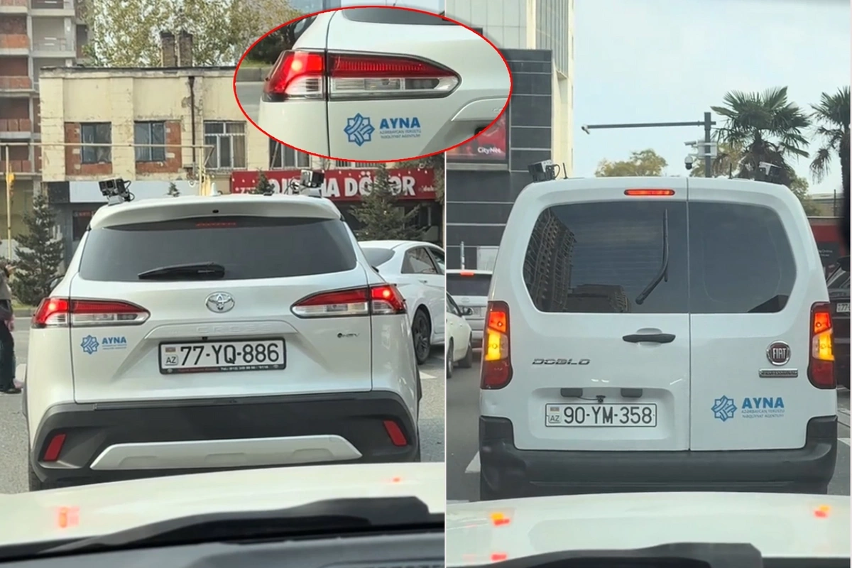 Bakıda AYNA-nın xüsusi avtomobilləri sürücüləri CƏRİMƏLƏYİR - VİDEO