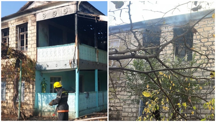 В Агдамском районе сгорел дом-ФОТО