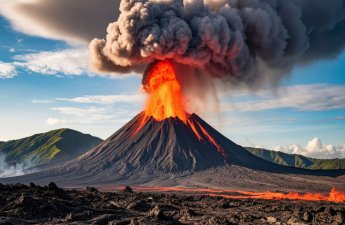 Havay adalarında vulkan yenidən püskürüb
