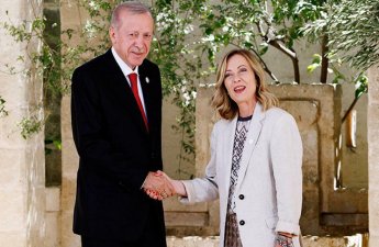 Ərdoğan Meloni ilə görüşüb