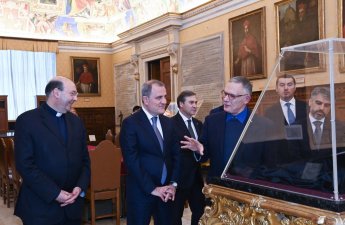Ceyhun Bayramov Vatikan Apostol Kitabxanasında - FOTO