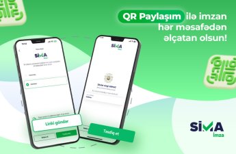 “SİMA İmza”nın yeni QR paylaşım funksiyası istifadəyə verildi