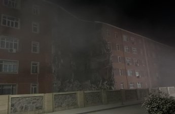 Goranboyda qəzalı bina uçub - FOTO