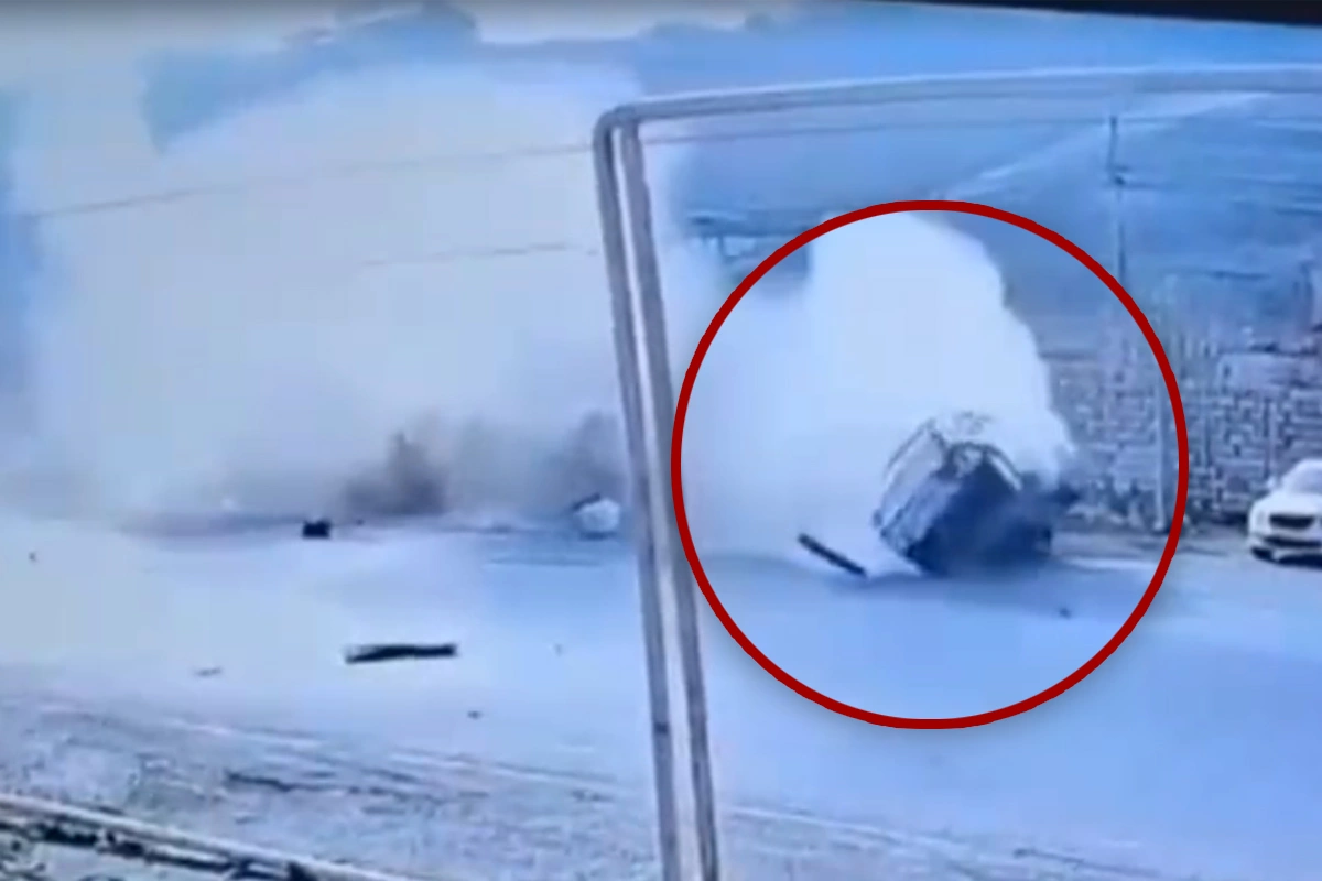 Abşeronda dəhşətli qəza: Sürücü avtomobildən uçdu - ANBAAN VİDEO