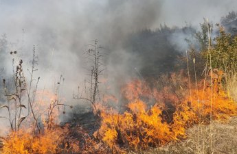 Kəlbəcərdə çətin relyefli ərazi YANIR