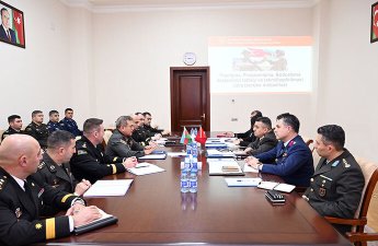 Azərbaycan-Türkiyə Yüksək Səviyyəli Hərbi Dialoq İclası başlayıb - FOTO