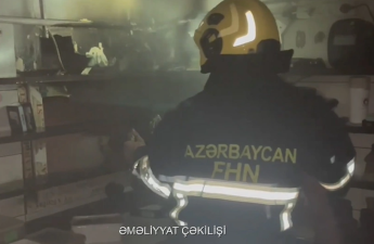 Bakıda restoranda yanğın olub - VİDEO - YENİLƏNİB