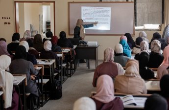 Qəzza universiteti dərsləri bərpa etdi...-FOTOLAR