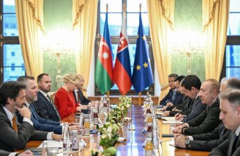 Bratislavada Azərbaycan Prezidenti İlham Əliyevin Slovakiya Prezidenti ilə geniş tərkibdə görüşü olub - FOTO