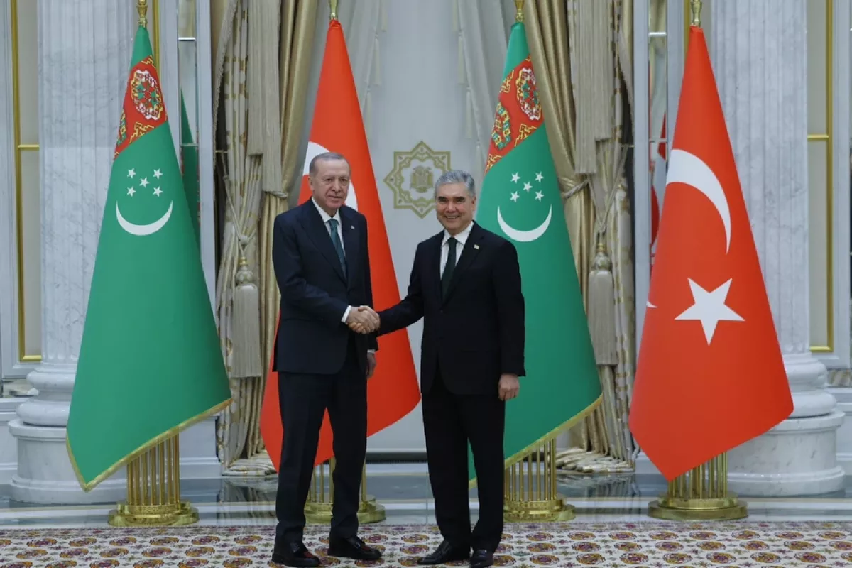 Эрдоган встретился с Гурбангулы Бердымухамедовым в Ашхабаде
