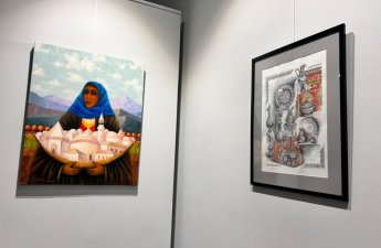 Bakıda Şimali Kipr Türk Cümhuriyyətinə həsr edilmiş rəsm əsərləri nümayiş olunub - FOTO