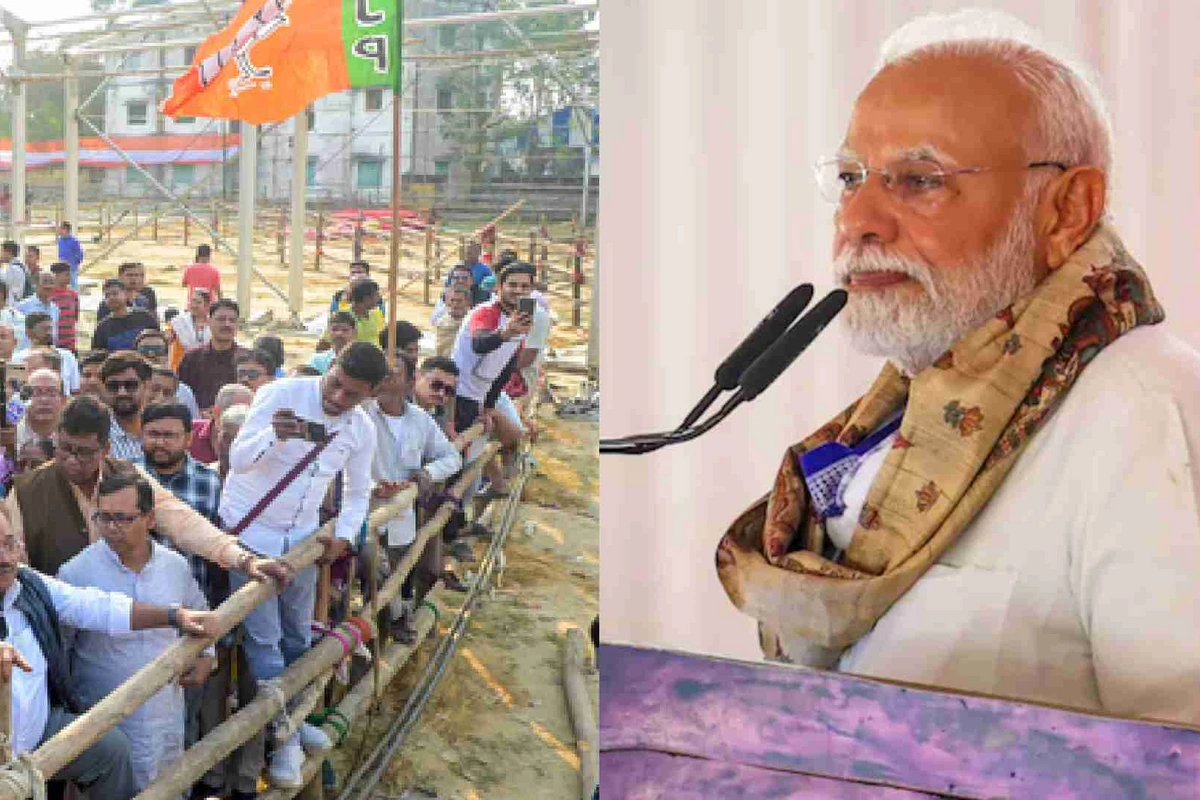 Narendra Modinin vertolyotu mitinq keçirilən yerə enə bilmədi - FOTO