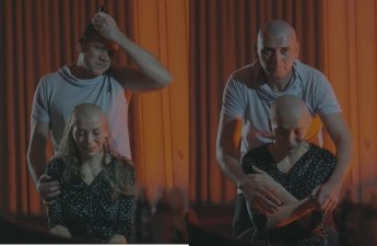 Onkoloji xəstələrə görə kamera qarşısında saçlarını qırxdılar - VİDEO