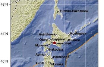 На севере Японии произошло землетрясение магнитудой 5,4