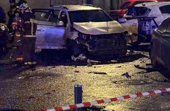 Rusiyada generalın maşını partladıldı - FOTOLAR