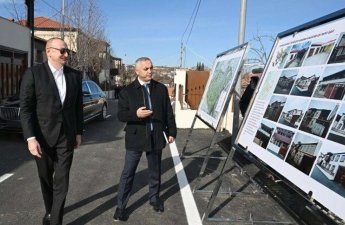 Президент Ильхам Алиев посетил поселок Кяркиджахан