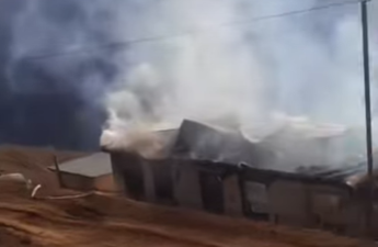 Lerikdə məktəb yanır - VİDEO