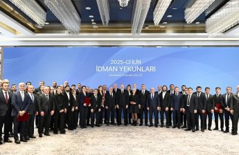 Ильхам Алиев принял участие в церемонии, посвященной спортивным итогам 2025 года