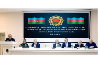 Müharibə, Əmək və Silahlı Qüvvələr Veteranları Təşkilatında hesabat yığıncağı keçirilib