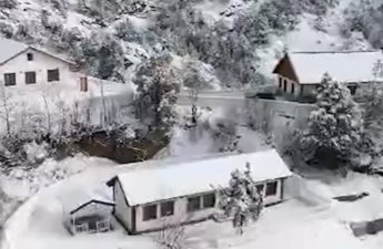 Laçın şəhərindən möhtəşəm qar mənzərəsi - VİDEO