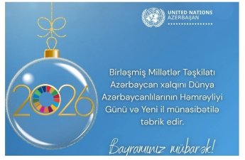 BMT-nin Bakı nümayəndəliyi Azərbaycan xalqını təbrik etdi