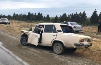 Göyçayda ağır qəza: 5 yaralı - FOTO