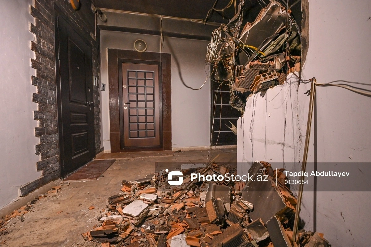 Yasamalda yanan binada təmir işləri nə yerdədir? - VİDEO